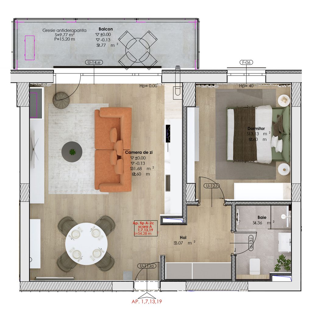 Apartament Tip 1 - 2 Camere - AP 15
