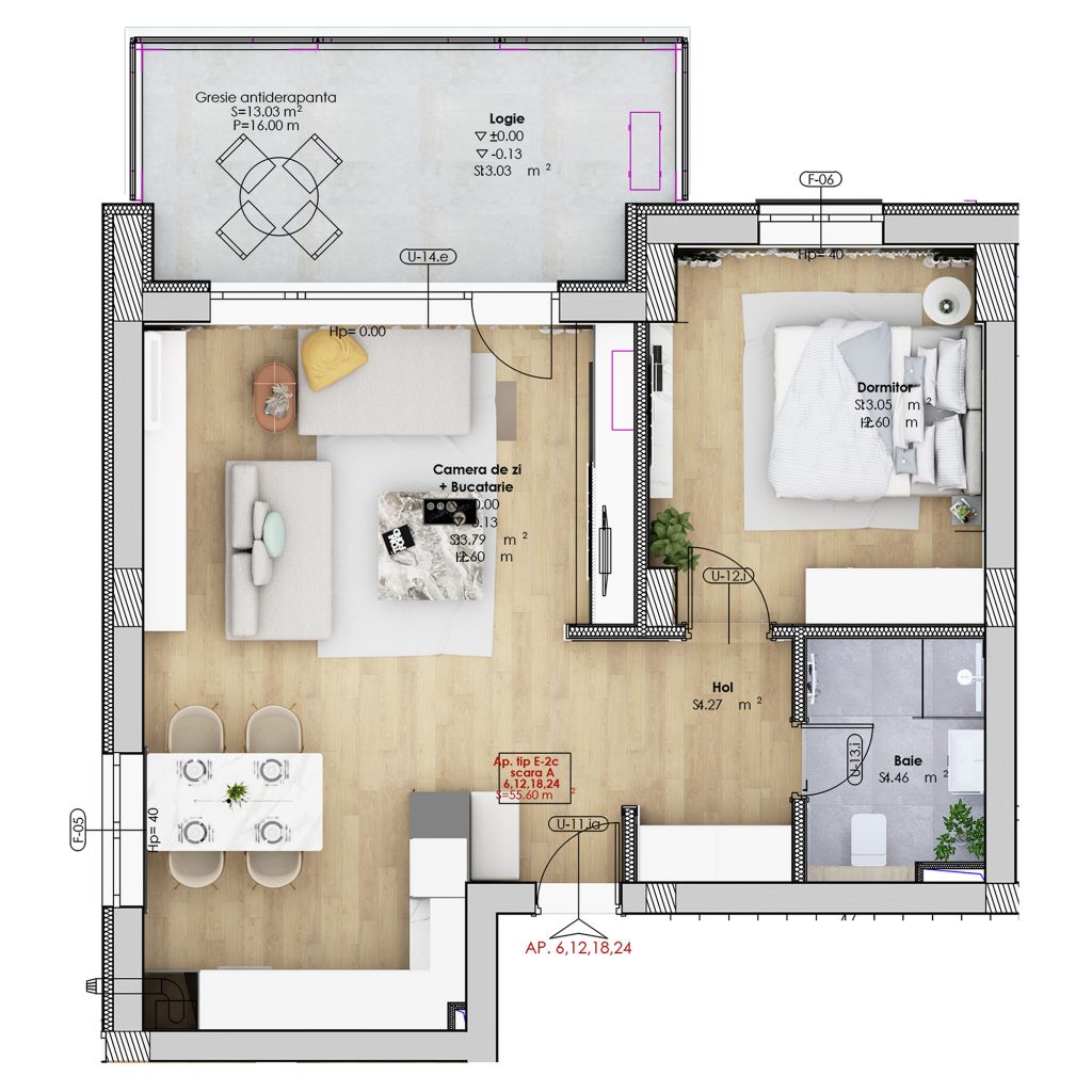 Apartament Tip 6 - 2 Camere - AP 24